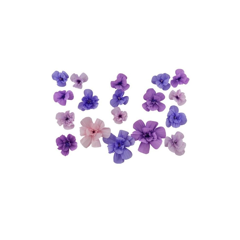 FIORI DECORATIVI CARTA LILLA C.30-25-20CM.